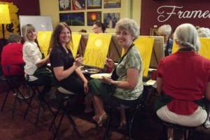 Me, my Mom and my Aunties painting bluebonnets.