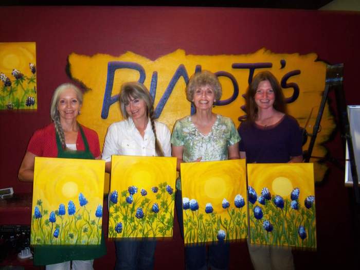 From the left ~ Aunt Sherry, My Mama, Aunt Mel and Me. Note the 'mitt-like' quality of my blooms on stalks much to thick and tall, reaching to a sun that is much too defined.